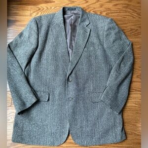 Men’s JG Hook Black & Gray Herringbone Blazer-Size 44R